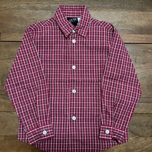 TFW Kids Red Plaid Button Down Shirt